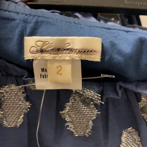 Shoshanna Mykonos One Shoulder Clip Dot Midi Dress - Picture 7 of 7